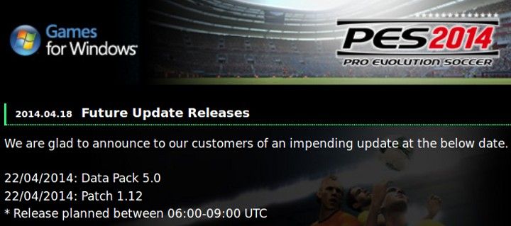 Pes 2014, il 22/04 arriverà il nuovo aggiornamento per PC